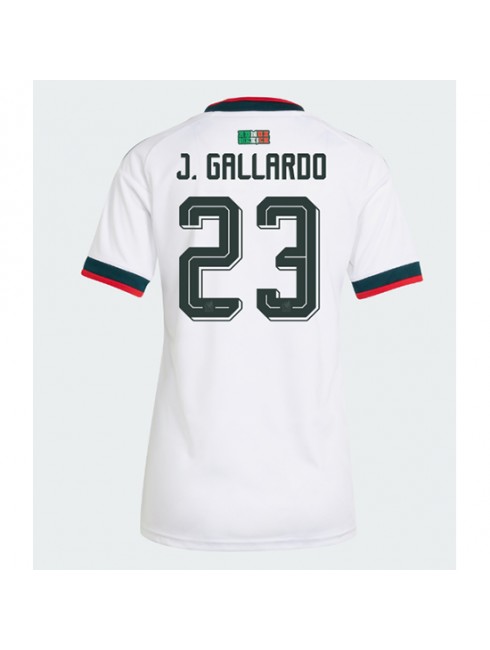 Mexiko Jesus Gallardo #23 Auswärtstrikot für Frauen WM 2026 Kurzarm Mexiko Jesus Gallardo #23 Auswärtstrikot für Frauen WM 2026 Kurzarm